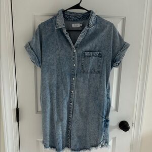 Bluivy Light Blue Denim Shirt Dress